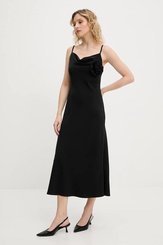 Answear Lab rochie midi negru 3636.ios