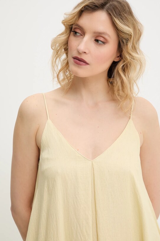 Answear Lab rochie din in galben 748.HAK