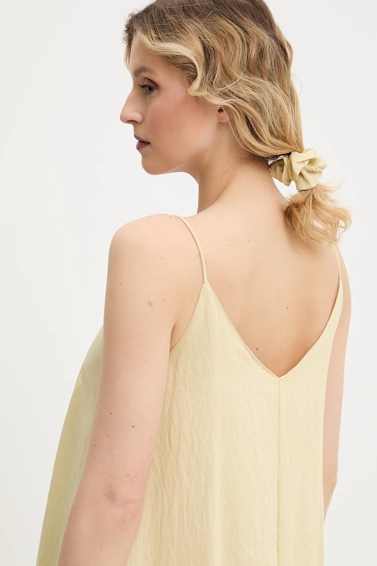 Ľanové šaty Answear.LAB 748.HAK žltá