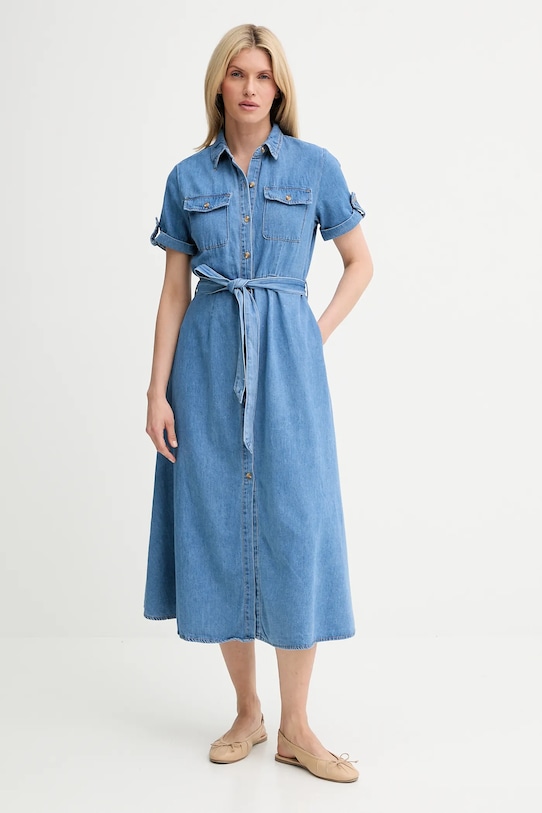 Answear Lab rochie din denim fixat albastru N3005.hak