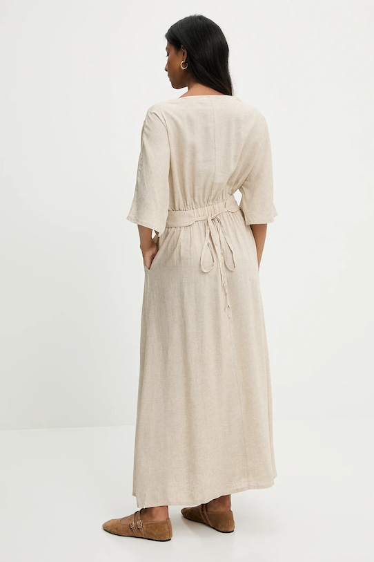 Îmbrăcăminte Answear Lab rochie din amestec de in PK2988.iIak bej