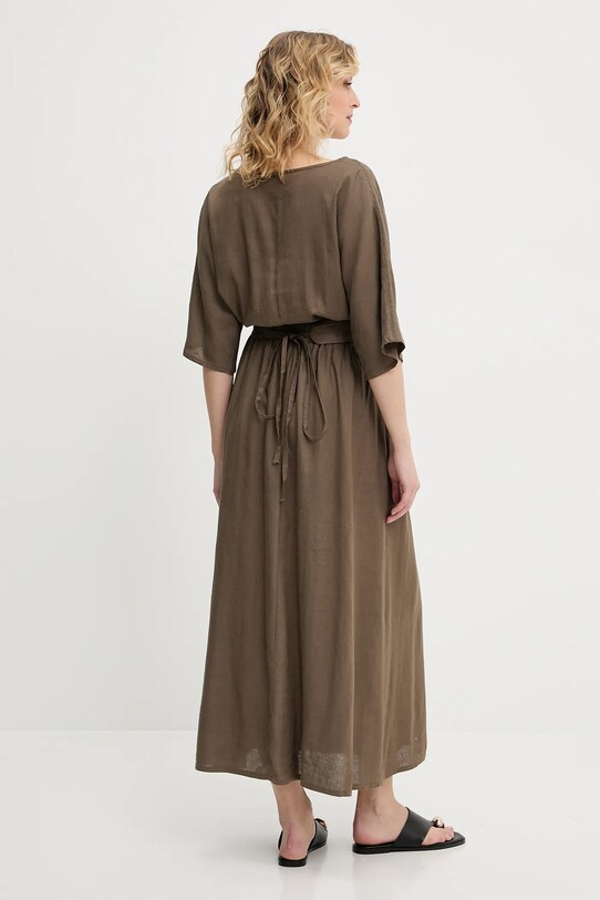 Oblečenie Šaty s prímesou ľanu Answear.LAB PK2988.iIak zelená