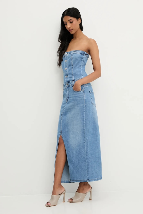 Jeans obleka Answear.LAB SA7046.hak modra WW25