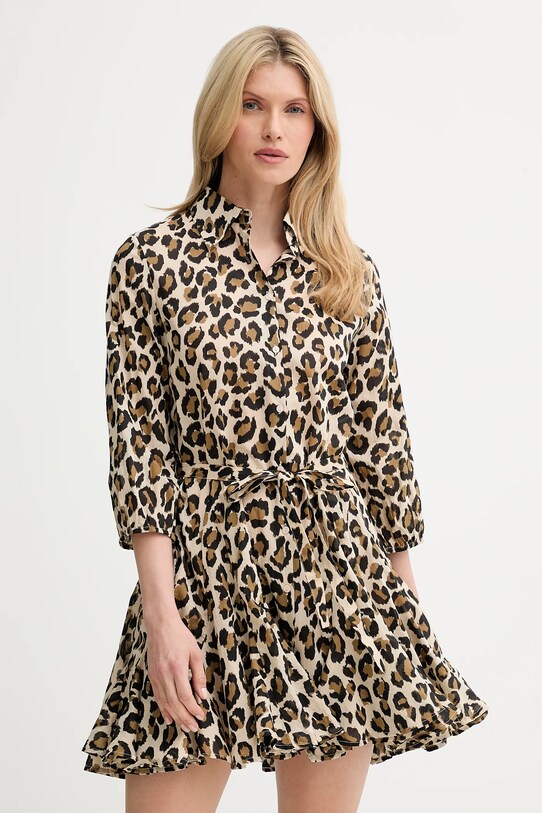 Бавовняна сукня Answear.LAB візерунок коричневий bianca.FLK