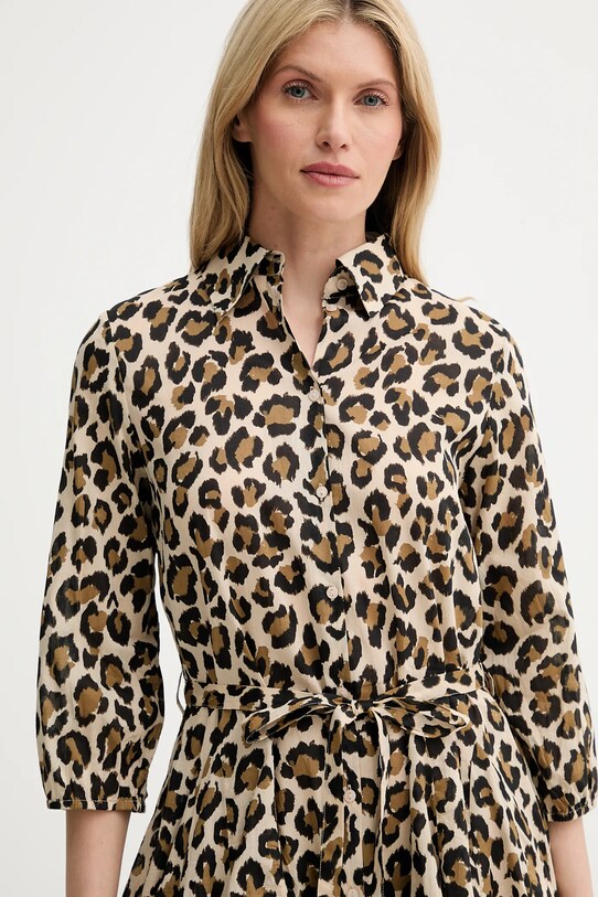 Бавовняна сукня Answear.LAB коричневий bianca.FLK