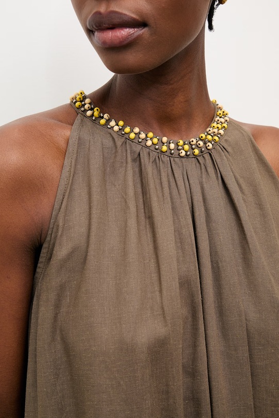 Answear.LAB καλοκαιρινό λινό PK2983.iak πράσινο