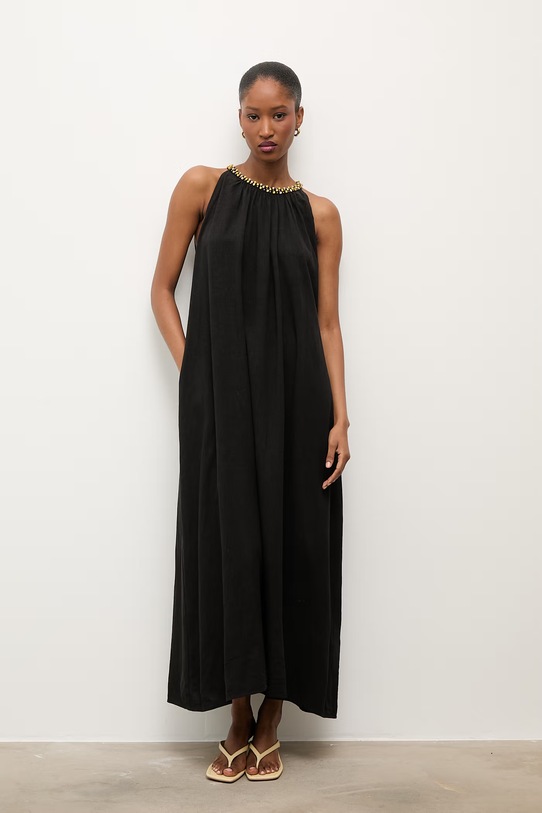 Answear.LAB καλοκαιρινό με λινό PK2983.iak μαύρο WW25