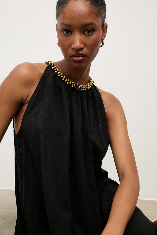 Answear.LAB καλοκαιρινό με λινό PK2983.iak μαύρο