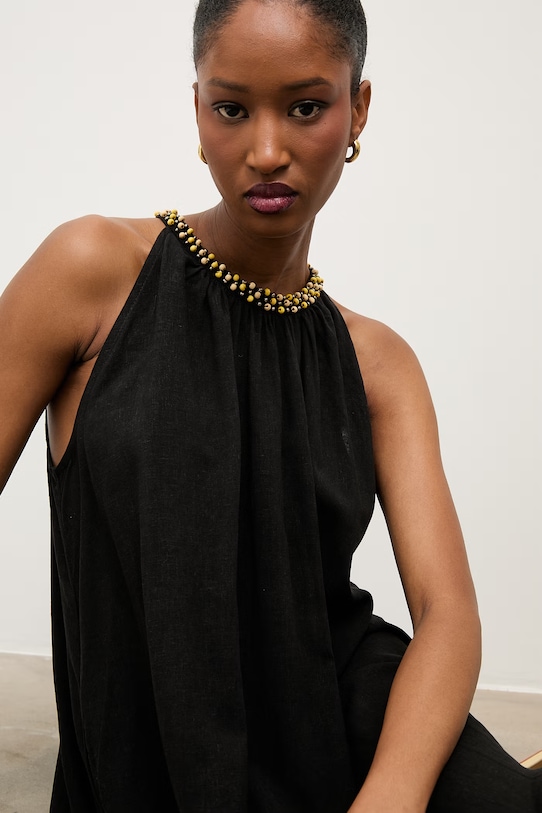 Answear.LAB καλοκαιρινό με λινό PK2983.iak μαύρο