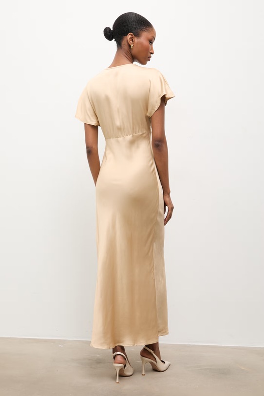 Odzież Answear.LAB sukienka LD2789.hak beżowy