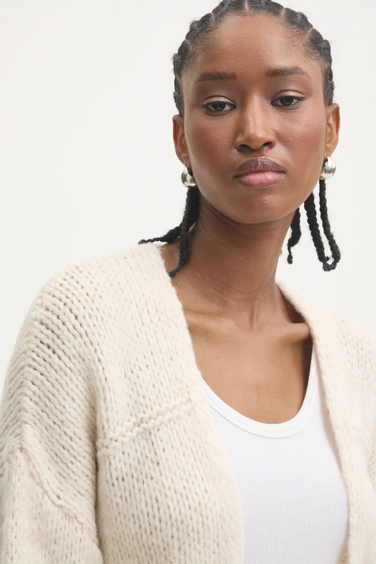 Answear.LAB kardigan z wełną beżowy 92707.ios