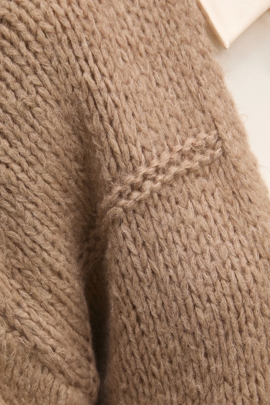 Answear.LAB kardigan z wełną 92707.ios brązowy