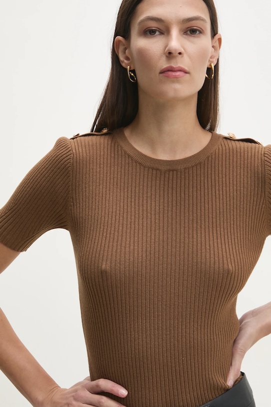 Answear Lab pulover subtiri maro hl035a.ims