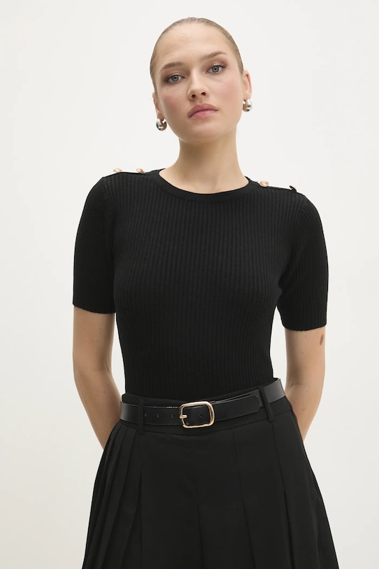 Answear Lab pulover subtiri negru hl035a.ims