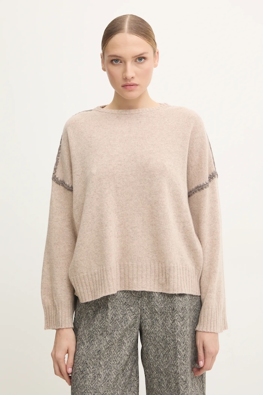 Answear Lab pulover de lana 9325.ILK bej