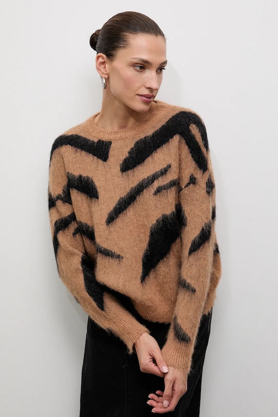 Μάλλινη μπλουζα Answear.LAB λεπτό καφέ ml209.09.ilk