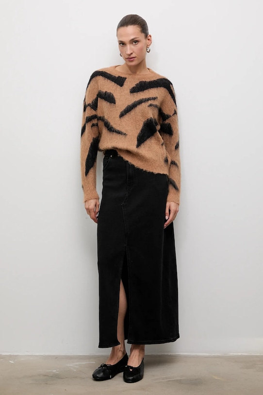 Μάλλινη μπλουζα Answear.LAB ml209.09.ilk καφέ WW25