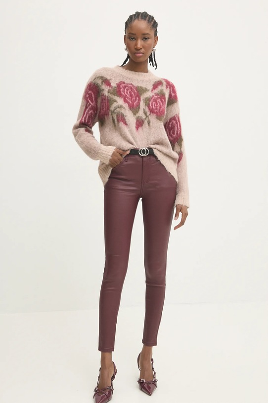 Answear.LAB sweter z wełną ml23201.ilk beżowy WW25