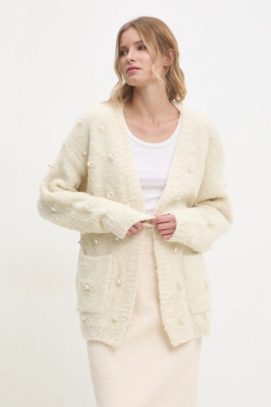 Svetr s vlnou Answear.LAB s příměsí vlny béžová dh152.ims