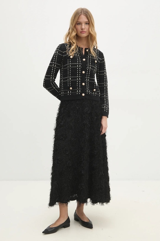 Kardigán Answear.LAB k21236.ilk čierna WW25