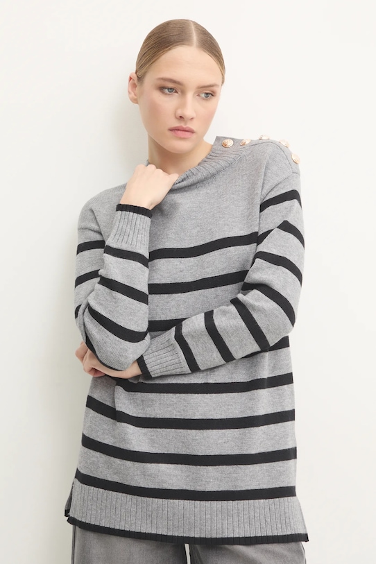 Sveter Answear.LAB okrúhly sivá DT59540.hms