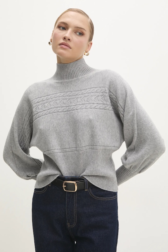 Answear.LAB sweter szary MT59690.hms