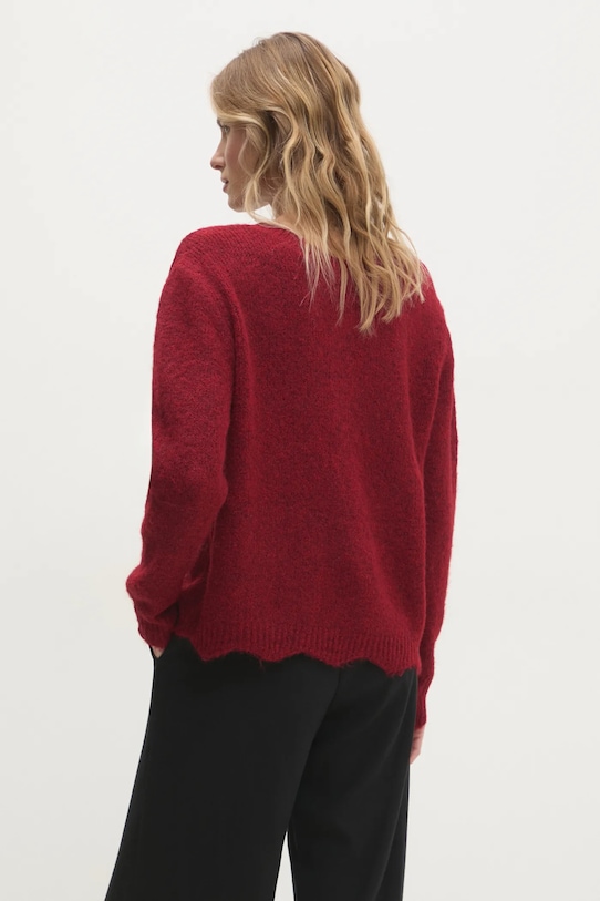 Odzież Answear Lab kardigan z wełną lu2411fos bordowy