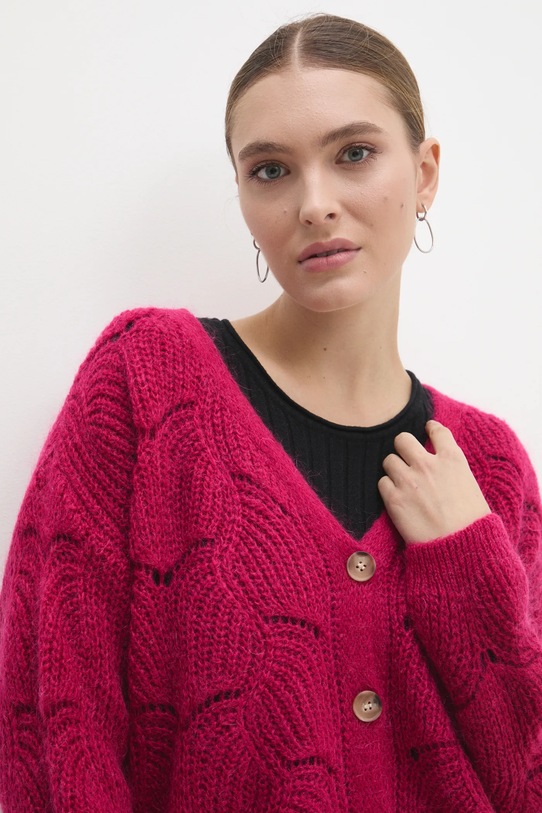 Answear.LAB kardigan z wełną różowy 7261.fms