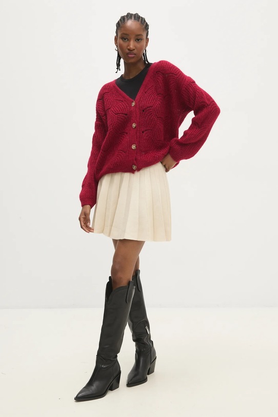 Îmbrăcăminte Answear Lab cardigan de lana 7261.fms burgundia