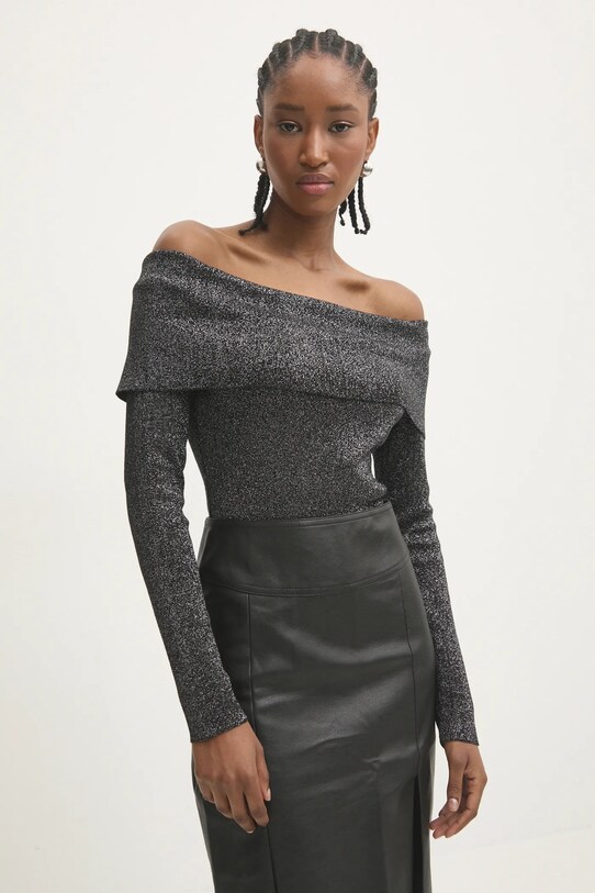 Answear Lab pulover rotund negru Y22012.FLK