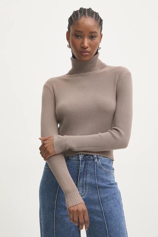 Pulover Answear.LAB tanka smeđa e5522.FLK