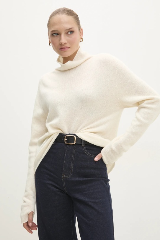 Vuneni pulover Answear.LAB bez uzorka bež 8763.ILK