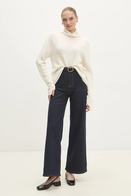 Answear Lab pulover de lana 8763.ILK bej WW25