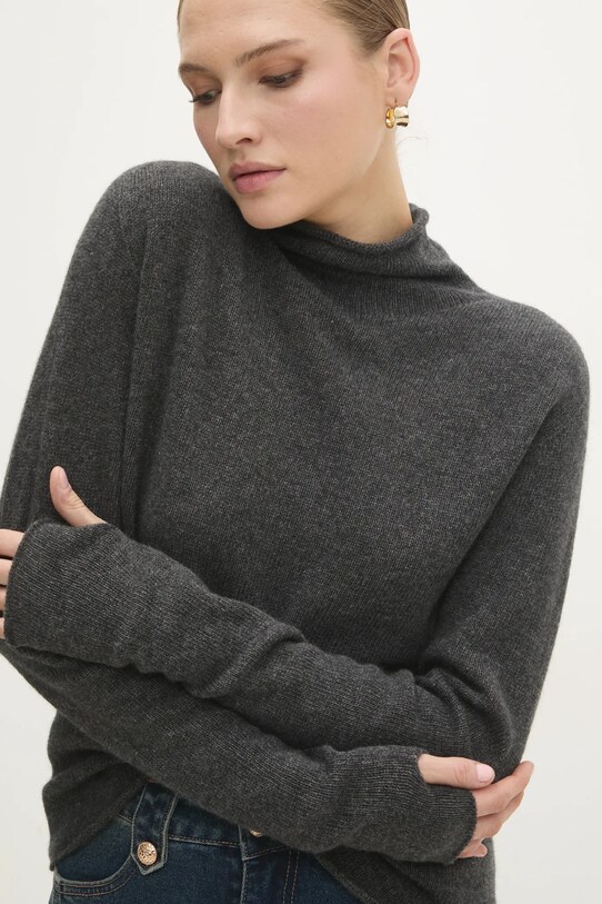 Answear.LAB sweter wełniany szary 8763.ILK