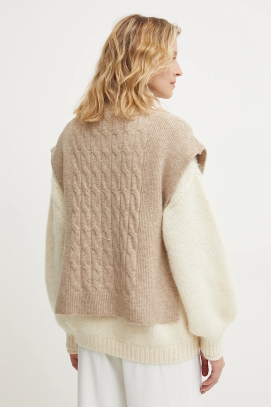 Oblečenie Vlnená vesta Answear.LAB YZ3239.HWK hnedá