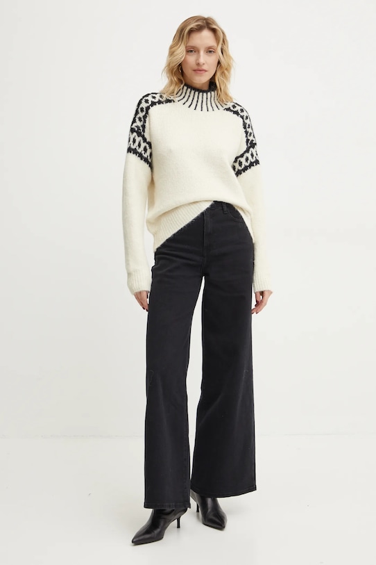 Vlněný svetr Answear.LAB iy24731.fos béžová WW25