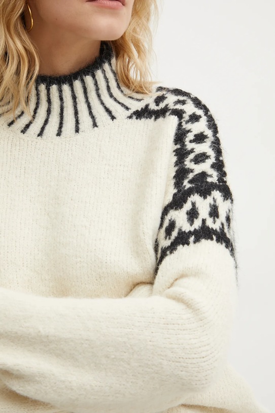 Vlněný svetr Answear.LAB iy24731.fos béžová