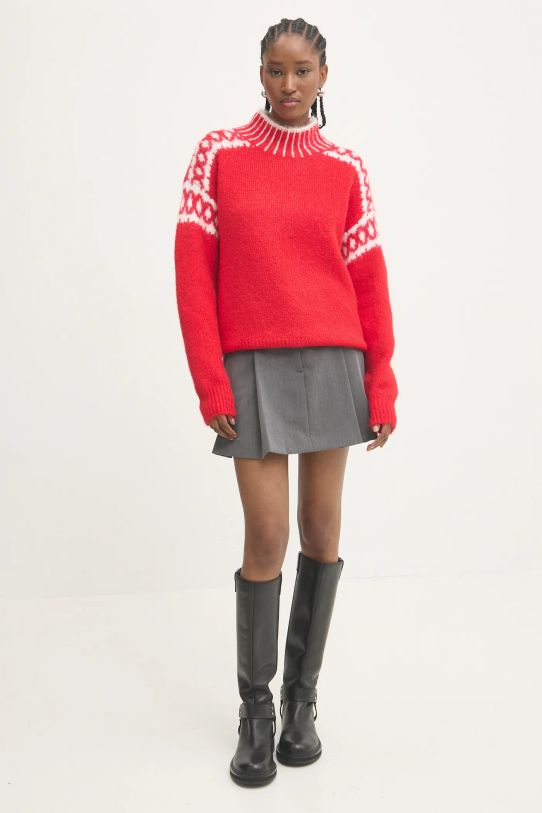 Vlněný svetr Answear.LAB iy24731.fos červená WW25