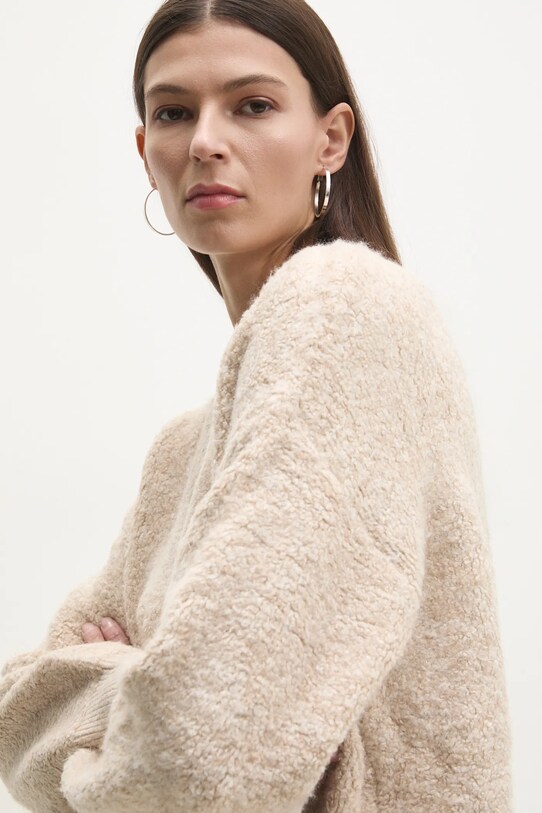 Answear.LAB sweter beżowy is24714.fos