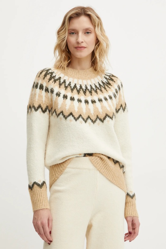 Answear Lab pulover din amestec de lana bej iy24752.fos