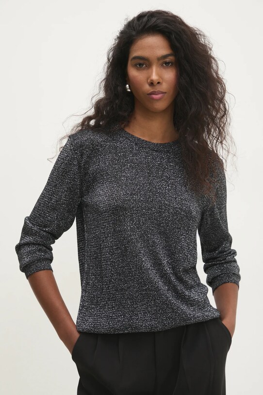 Answear Lab sweter wzorzyste czarny sng.55.tos