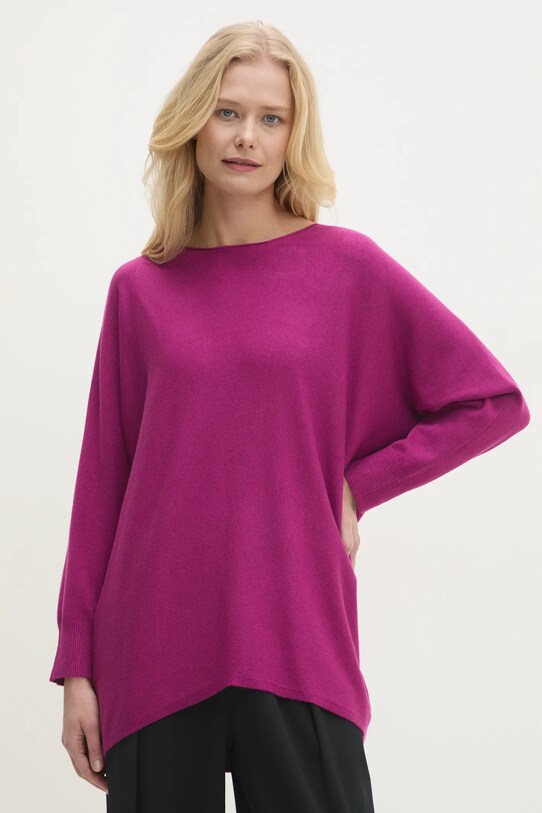 Pulover Answear.LAB okrugli roza JT221.HWK