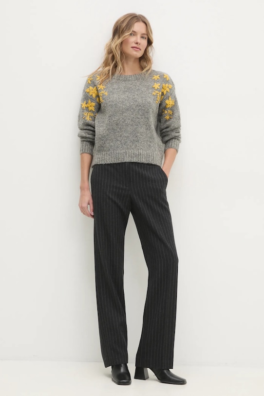 Vlnený sveter Answear.LAB s prímesou vlny sivá C79008.HWK