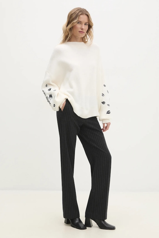 Answear Lab pulover de lana 24010.hms alb WW25