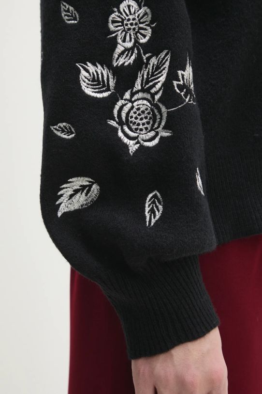 Светр з вовною Answear.LAB чорний 24010.hms