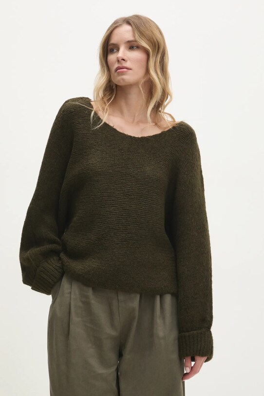 Answear Lab pulover groase verde 4338.TMS