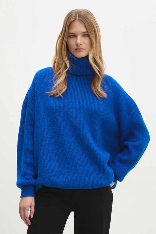 Answear Lab pulover groase albastru 3278.tms