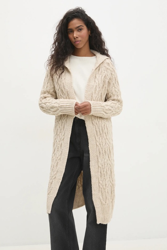 Kardigan Answear.LAB středně silná béžová 3608.tms