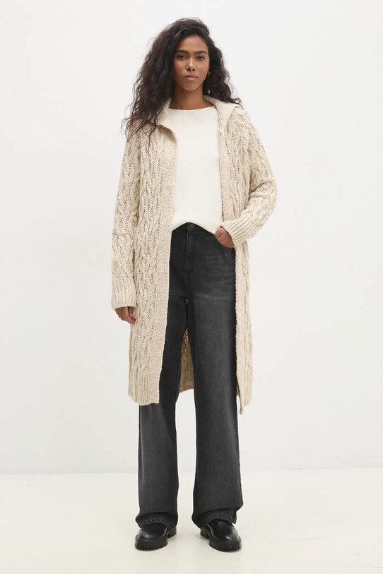 Kardigan Answear.LAB 3608.tms béžová WW25