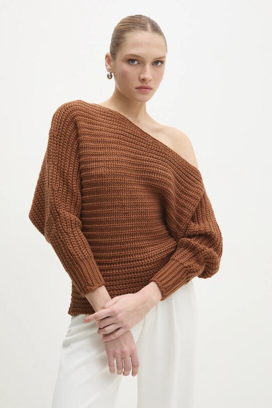 Answear Lab pulover groase maro 3637.tms